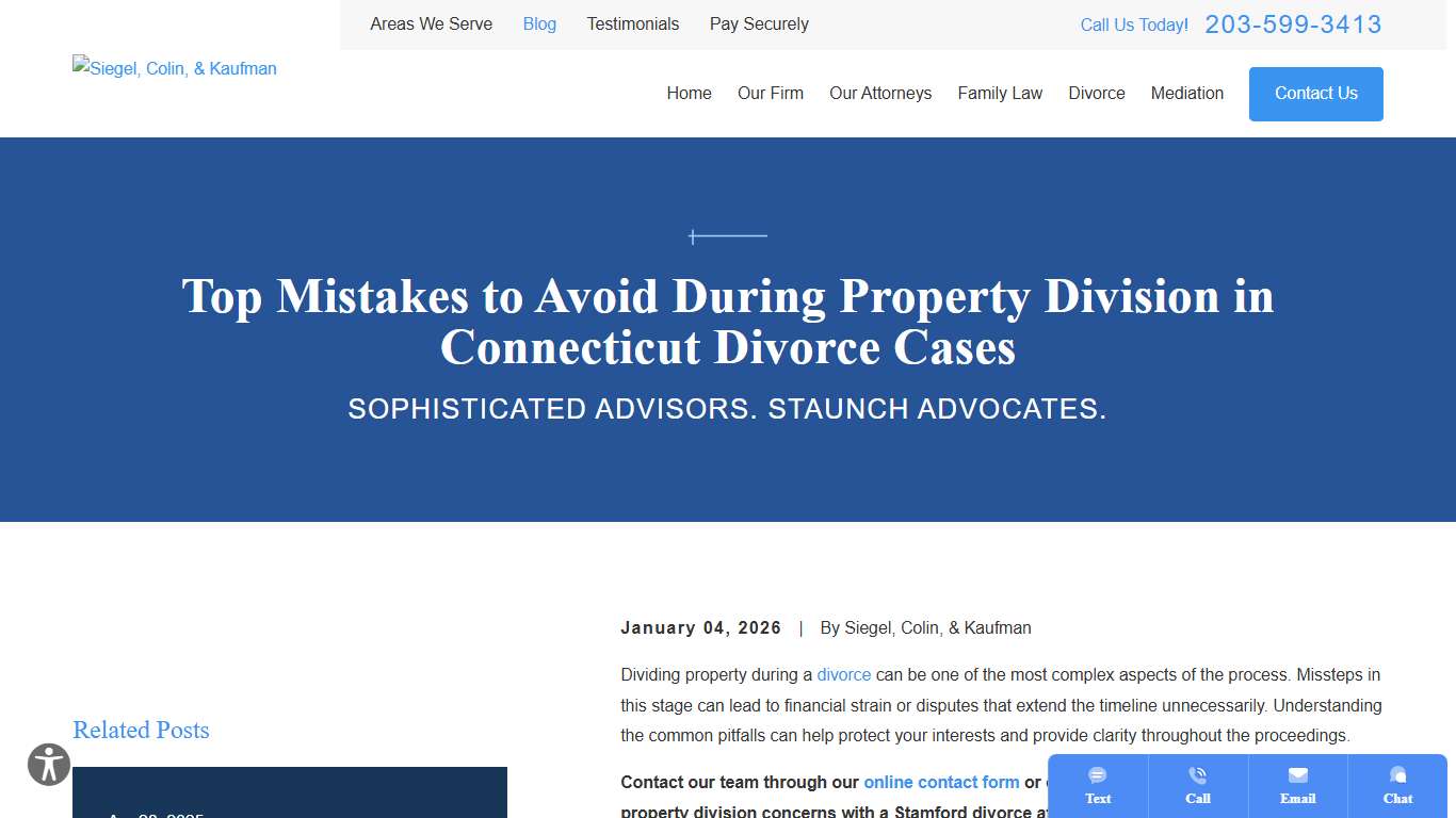 Avoiding Property Division Mistakes in Divorce Cases